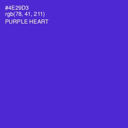 #4E29D3 - Purple Heart Color Image