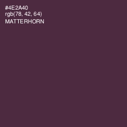 #4E2A40 - Matterhorn Color Image