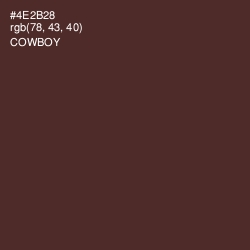 #4E2B28 - Cowboy Color Image