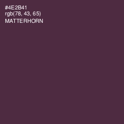 #4E2B41 - Matterhorn Color Image