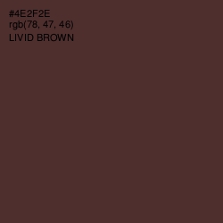 #4E2F2E - Livid Brown Color Image