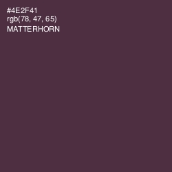 #4E2F41 - Matterhorn Color Image