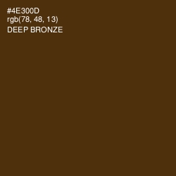 #4E300D - Deep Bronze Color Image