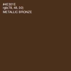 #4E301E - Metallic Bronze Color Image
