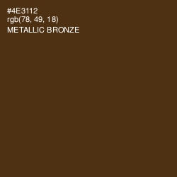 #4E3112 - Metallic Bronze Color Image