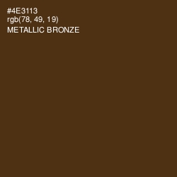 #4E3113 - Metallic Bronze Color Image