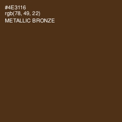 #4E3116 - Metallic Bronze Color Image