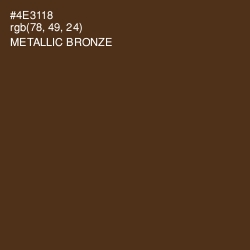 #4E3118 - Metallic Bronze Color Image