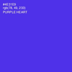 #4E31E9 - Purple Heart Color Image