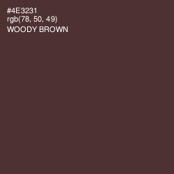 #4E3231 - Woody Brown Color Image