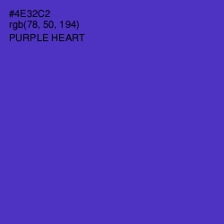 #4E32C2 - Purple Heart Color Image