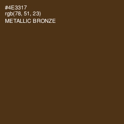 #4E3317 - Metallic Bronze Color Image