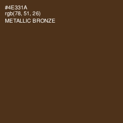 #4E331A - Metallic Bronze Color Image