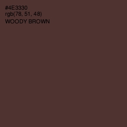 #4E3330 - Woody Brown Color Image