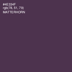 #4E334F - Matterhorn Color Image