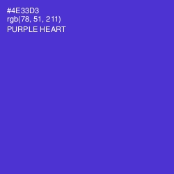 #4E33D3 - Purple Heart Color Image