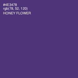 #4E3478 - Honey Flower Color Image