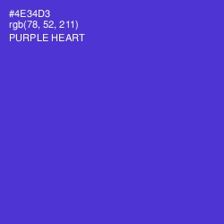 #4E34D3 - Purple Heart Color Image