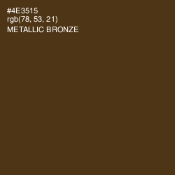 #4E3515 - Metallic Bronze Color Image