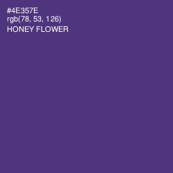 #4E357E - Honey Flower Color Image