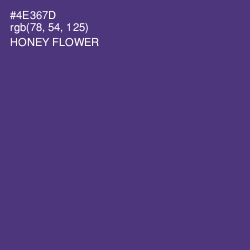 #4E367D - Honey Flower Color Image