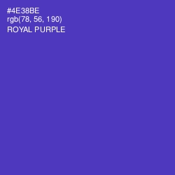 #4E38BE - Royal Purple Color Image