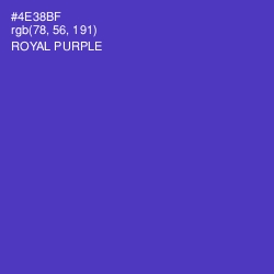 #4E38BF - Royal Purple Color Image