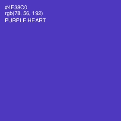 #4E38C0 - Purple Heart Color Image