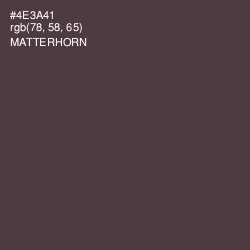 #4E3A41 - Matterhorn Color Image