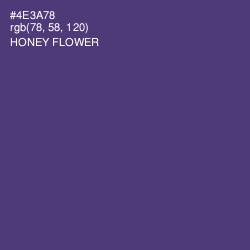 #4E3A78 - Honey Flower Color Image