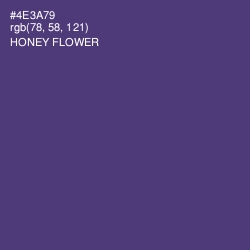 #4E3A79 - Honey Flower Color Image