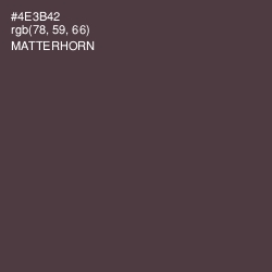 #4E3B42 - Matterhorn Color Image