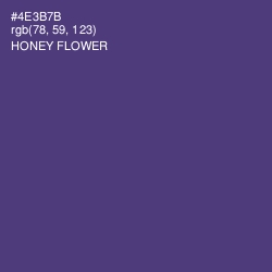 #4E3B7B - Honey Flower Color Image