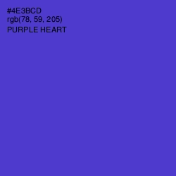 #4E3BCD - Purple Heart Color Image