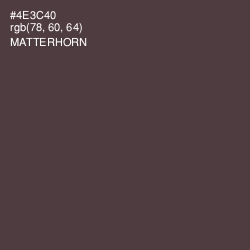 #4E3C40 - Matterhorn Color Image