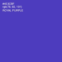 #4E3CBF - Royal Purple Color Image