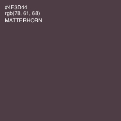 #4E3D44 - Matterhorn Color Image