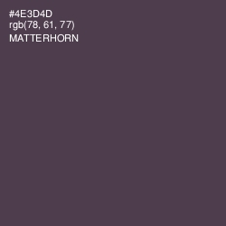#4E3D4D - Matterhorn Color Image