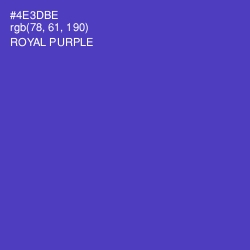 #4E3DBE - Royal Purple Color Image