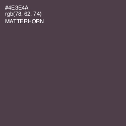 #4E3E4A - Matterhorn Color Image