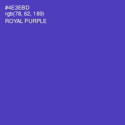 #4E3EBD - Royal Purple Color Image