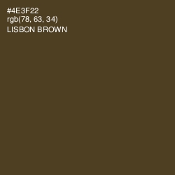 #4E3F22 - Lisbon Brown Color Image