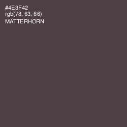 #4E3F42 - Matterhorn Color Image