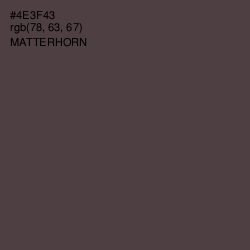 #4E3F43 - Matterhorn Color Image
