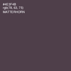 #4E3F4B - Matterhorn Color Image