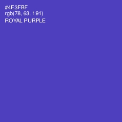 #4E3FBF - Royal Purple Color Image