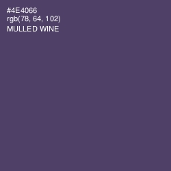 #4E4066 - Mulled Wine Color Image