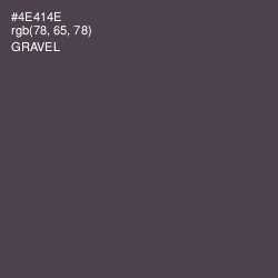 #4E414E - Gravel Color Image