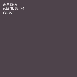 #4E434A - Gravel Color Image