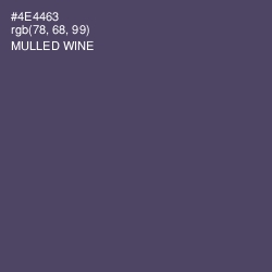 #4E4463 - Mulled Wine Color Image